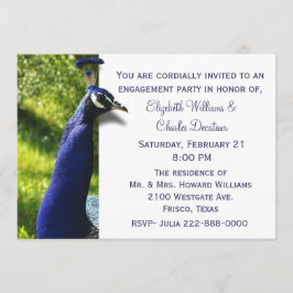 スタイリッシュな孔雀の婚約パーティの招待状 招待状