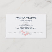 スタイリッシュな専門の結婚式のカメラマン 名刺 (裏面)