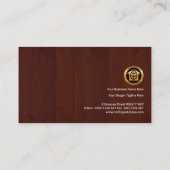 スタイリッシュな屋根葺き職人の表記の木製のパネルの屋根ふき 名刺 (裏面)