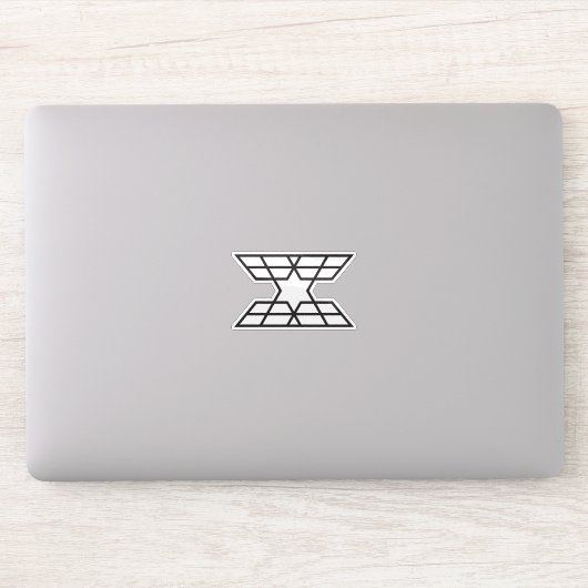 スタイリッシュな幾何学模様のXの文字と星 シール (コンピューター)
