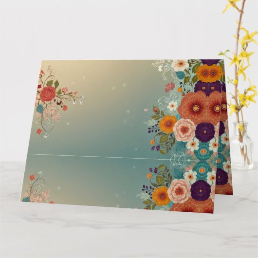 #スタイリッシュな恋愛シーン カード (黄色い花)