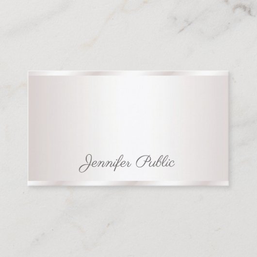 スタイリッシュな手で描いた原稿のモダンで魅力的で明白な贅沢 名刺 (正面)