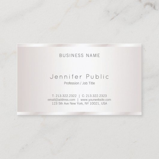 スタイリッシュな手で描いた原稿のモダンで魅力的で明白な贅沢 名刺 (裏面)