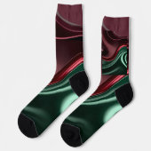 スタイリッシュな抽象グラフィックソックス ソックス (左)