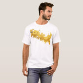 スタイリッシュな抽象的な花のクリエイティブプリント Tシャツ (正面フル)