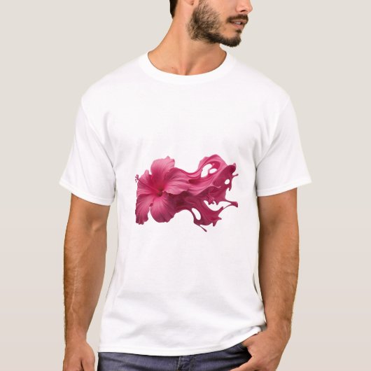 スタイリッシュな抽象的な花のWearable Tシャツ (正面)