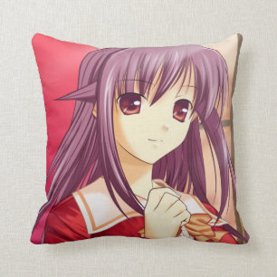 スタイリッシュな日本製アニメの女の子のリバーシブル クッション