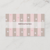 スタイリッシュな暗灰色及びピンクのベーカリーの名刺 名刺 (裏面)