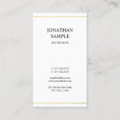 スタイリッシュな最小主義のデザインのモダンで粋な金ゴールドの一見 名刺 (正面)