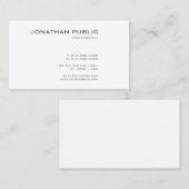 スタイリッシュな最小主義のモダンで粋なデザインのお洒落な上品 名刺 (正面/裏面)