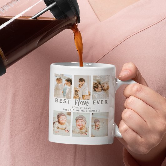 スタイリッシュな最高のナン6枚の写真入り コーヒーマグカップ