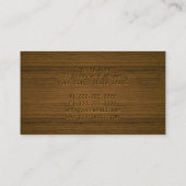 スタイリッシュな木製の浮彫りになるパン屋の名刺 名刺 (裏面)