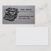 スタイリッシュな校正係/編集者のタイプライターのデザイン 名刺 (正面/裏面)