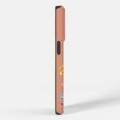 スタイリッシュな植物の野の花 モノグラム ピーチ Case-Mate iPhoneケース (裏面 / 右)