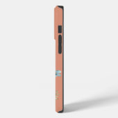 スタイリッシュな植物の野の花 モノグラム ピーチ Case-Mate iPhoneケース (裏面 / 左)