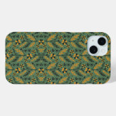 スタイリッシュな植物画調のオレンジと黒の花柄 Case-Mate iPhoneケース (裏面 (横))