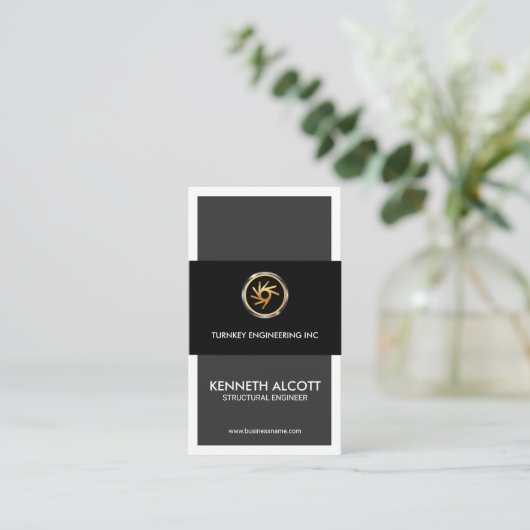 スタイリッシュな構造工学技術者を活気づけるクリエイティブ 名刺 (スタンド正面)