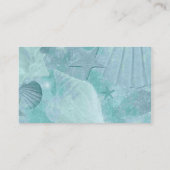 スタイリッシュな水の海の貝の名刺 名刺 (裏面)