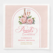 スタイリッシュな水彩チークとゴールドのウェディングナプキン (正面)