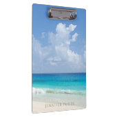 スタイリッシュな水彩画の海景の波自然のテンプレート クリップボード (右)