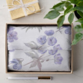 スタイリッシュな水彩花の紫色のバイオレット 薄葉紙 (ギフト)