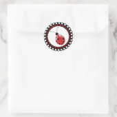 スタイリッシュな水玉模様のてんとう虫の封筒用シールのステッカー ラウンドシール (バッグ)