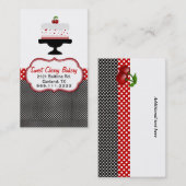 スタイリッシュな水玉模様のケーキのカスタムなベーカリーの名刺 名刺 (正面/裏面)