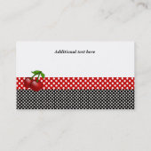 スタイリッシュな水玉模様のケーキのカスタムなベーカリーの名刺 名刺 (裏面)