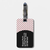 スタイリッシュな水玉模様及びてんとう虫の荷物のラベル ラゲッジタグ (裏面縦)
