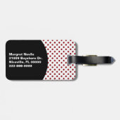 スタイリッシュな水玉模様及びてんとう虫の荷物のラベル ラゲッジタグ (裏面横)