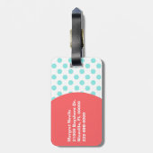 スタイリッシュな水玉模様及びロブスターの荷物のラベル ラゲッジタグ (裏面縦)