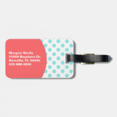 スタイリッシュな水玉模様及びロブスターの荷物のラベル ラゲッジタグ (裏面横)