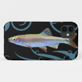 スタイリッシュな波とともに泳ぐトリカラーシャイナー Case-Mate iPhoneケース (裏面(横))