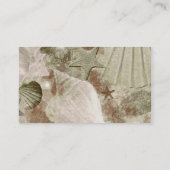 スタイリッシュな海の貝の名刺 名刺 (裏面)