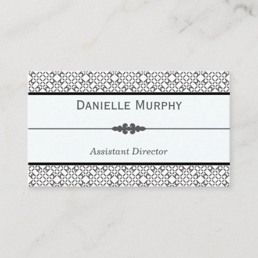 スタイリッシュな灰色および白く幾何学的なアポイントメント 予約カード (正面)