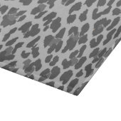 スタイリッシュな灰色のヒョウのプリントのガラスまな板 カッティングボード (角)