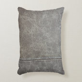 スタイリッシュな灰色のレザールック アクセントクッション (正面(垂直))