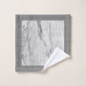 スタイリッシュな灰色の大理石のプリント バスタオルセット (ウォッシュタオル)