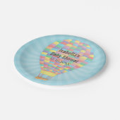 スタイリッシュな熱気の気球のベビーシャワーの供給 ペーパープレート (アングル)