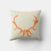 スタイリッシュな狩りの素朴なシカの枝角のレトロの芸術の雄鹿 クッション (裏面)