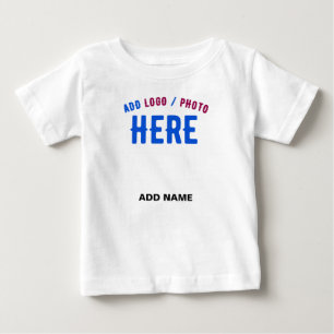 スタイリッシュな現代風カスタマイズ可能 白 検証済み ブランド ベビーTシャツ