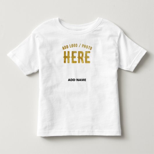 スタイリッシュな現代風 カスタマイズ可能な 白 検証済みのブランド トドラーTシャツ (正面)