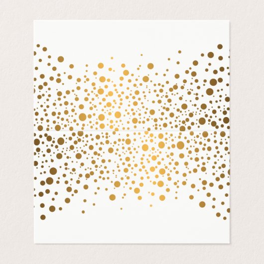 スタイリッシュな白および金ゴールドの紙吹雪|の座席表 名刺 (外部フラット)