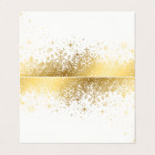 スタイリッシュな白および金ゴールドSnowflakes|の座席表 名刺 (外部フラット)