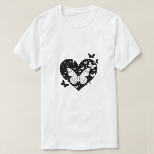 スタイリッシュな白と黒のギフト作成 Tシャツ (デザイン正面)