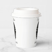 スタイリッシュな白と黒の冬のイベント用紙コップ 紙コップ (右)