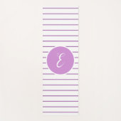 スタイリッシュな白のストライプのモノグラムの手紙Eのヨガのマット ヨガマット (正面)