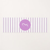 スタイリッシュな白のストライプのモノグラムの手紙Eのヨガのマット ヨガマット (正面(横))