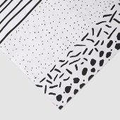 スタイリッシュな白黒の手描きの水玉模様は縞で飾ります 薄葉紙 (詳細)