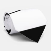 スタイリッシュな白黒ストライプのタイ ネクタイ (ロール)